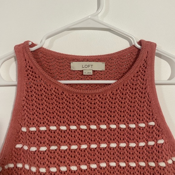 Loft Coral Knit Sweater Tank Top - Picture 2 of 7